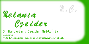 melania czeider business card